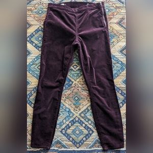 GAP 1969 Suede Mid Rise Skinny Leg Side Zip Pants, Size 31R